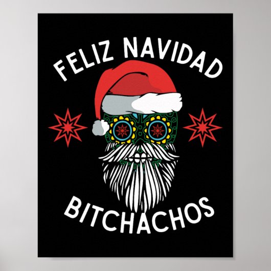 Feliz Navidad Achos Funny Spanish Frohe Weihnachte Poster (Vorne)