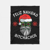 Feliz Navidad Achos Funny Spanish Merry Christmas  Fleecedecke (Vorderseite)