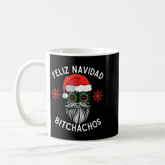 Feliz Navidad Achos Funny Spanish Merry Christmas  Kaffeetasse (Links)