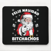 Feliz Navidad Achos Shirt Merry Xmas Funny Santa Mousepad (Vorne)