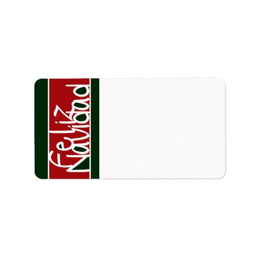 Feliz Navidad Address Labels Adressaufkleber (Vorne)