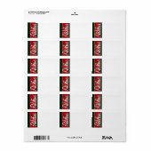 Feliz Navidad Address Labels Adressaufkleber (Vorne)