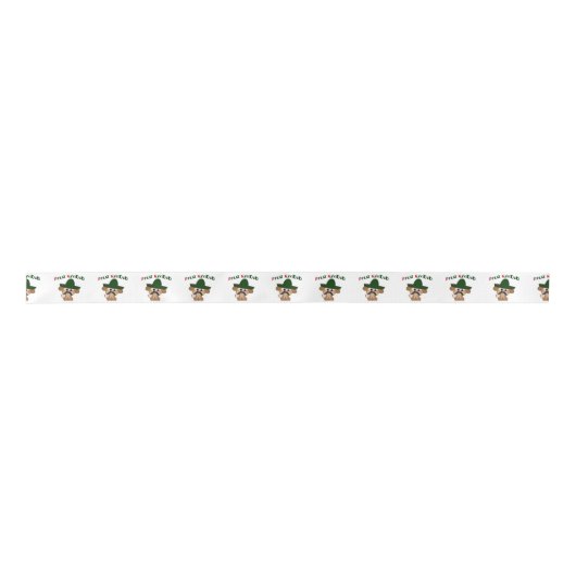 Feliz Navidad Affe Satinband (Vorderseite)