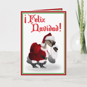 Feliz Navidad - Albernes Santa Goose Feiertagskarte