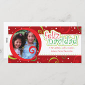 feliz navidad (alegre) feiertagskarte (Vorne/Hinten)