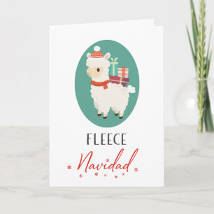 Feliz Navidad Alpaca Llama Funny Pun Weihnachten Karte