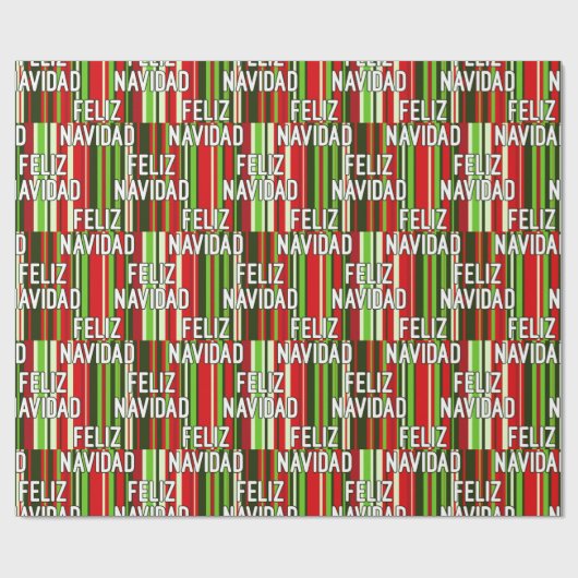 Feliz Navidad Amigos Geschenkpapier (Flach)