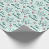 Feliz Navidad Angel Cutout Geschenkpapier (Ecke)