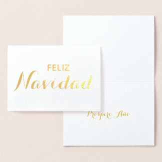Feliz Navidad Año Spanische Weihnachtszeit Elegant Folienkarte