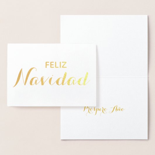 Feliz Navidad Año Spanische Weihnachtszeit Elegant Folienkarte (Anzeige)
