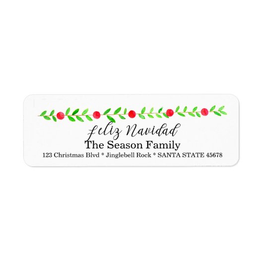 Feliz Navidad, Aquarellweihbanner (Vorne)