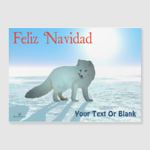 Feliz Navidad - Arctic Fox Magnetkarte