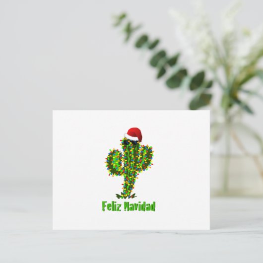 Feliz Navidad - Arizona Weihnachten Saguaro Lichte (Stehend Vorderseite)