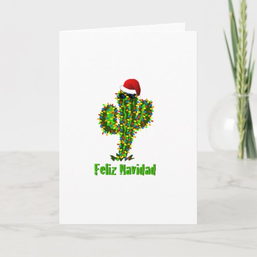 Feliz Navidad - Arizona Weihnachten Saguaro Lichte (Vorderseite)