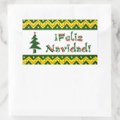 Feliz Navidad arriba Rechteckiger Aufkleber (Tasche)