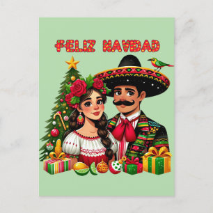 Feliz Navidad Art Postkarte