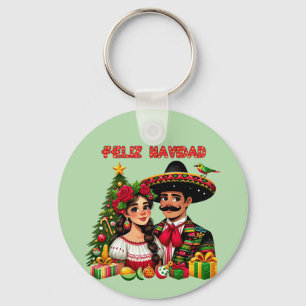 Feliz Navidad Art Schlüsselanhänger