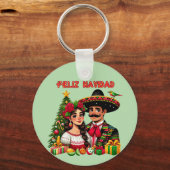 Feliz Navidad Art Schlüsselanhänger (Vorderseite)