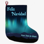 Feliz Navidad - Aurora Borealis Großer Weihnachtsstrumpf (Vorderseite)