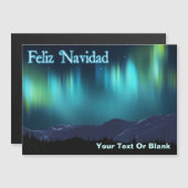 Feliz Navidad - Aurora Borealis Magnetkarte (Vorne/Hinten)