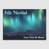 Feliz Navidad - Aurora Borealis Magnetkarte (Vorderseite)
