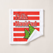 Feliz Navidad Badhandtuch Set (Waschlappen)