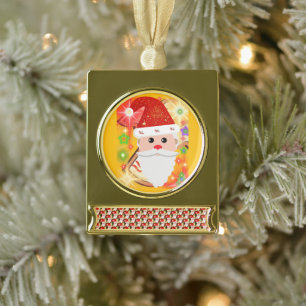 Feliz Navidad  Banner-Ornament Gold