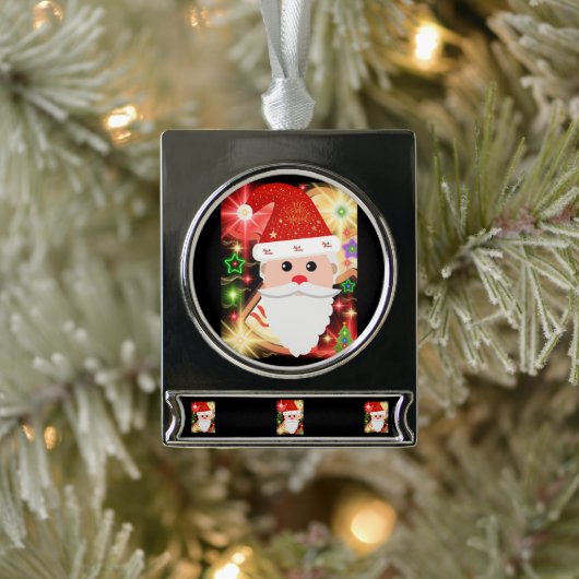 Feliz Navidad  Banner-Ornament Silber (Baum)