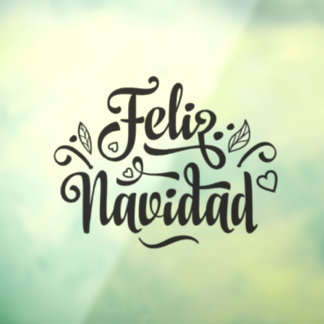 Feliz Navidad begrüßt Kunden Fensteraufkleber