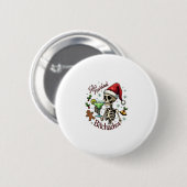 Feliz Navidad Bitchachos Funny Skull Spanish Merry Button (Vorne & Hinten)
