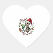 Feliz Navidad Bitchachos Funny Skull Spanish Merry Herz-Aufkleber (Vorderseite)