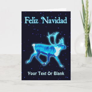 Feliz Navidad - Blaue Karibik (Reindeer) Feiertagskarte