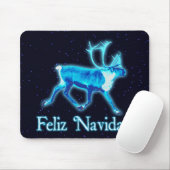 Feliz Navidad - Blaue Karibik (Reindeer) Mousepad (Mit Mouse)
