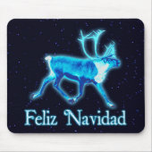 Feliz Navidad - Blaue Karibik (Reindeer) Mousepad (Vorne)