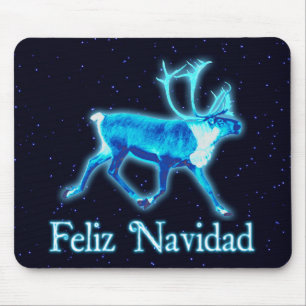 Feliz Navidad - Blaue Karibik (Reindeer) Mousepad