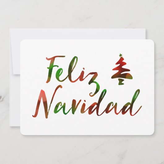 Feliz Navidad (bokeh-Baumleuchten) Feiertagskarte (Vorderseite)