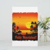 feliz Navidad Briefpapier (Stehend Vorderseite)