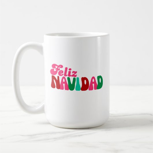Feliz Navidad - Bright Maximalist Kaffeetasse (Links)