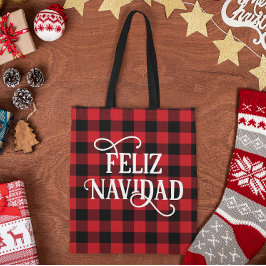Feliz Navidad Buffalo Kariert Tasche
