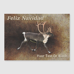 Feliz Navidad - Bull Caribbean (Reindeer) Magnetkarte
