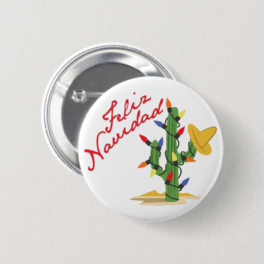 Feliz Navidad Button (Vorne & Hinten)