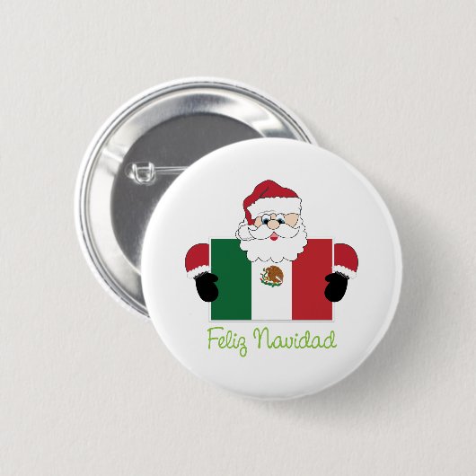 Feliz Navidad Button (Vorne & Hinten)