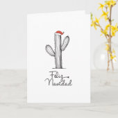 Feliz Navidad Cactus Christmas Card Karte (Gelbe Blume)