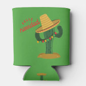 Feliz Navidad Cactus Christmas Lights Can Cooler Dosenkühler (Rückseite)