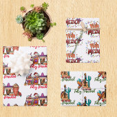 Feliz Navidad Cactus Christmas Mexico Geschenkpapier Set