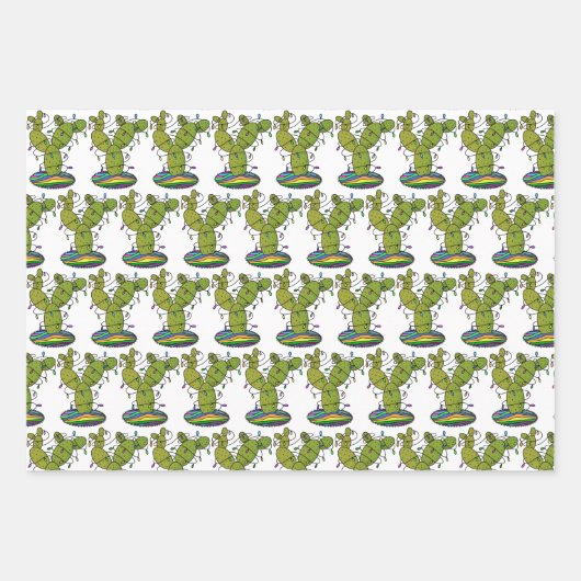 Feliz Navidad Cactus, Tamale & Piñata Geschenkpapier Set (Vorderseite 3)