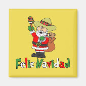 Feliz Navidad Cartoon Santa Magnet (Vorne)