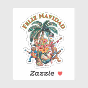 Feliz Navidad Chicken und die Gang Aufkleber