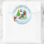 Feliz Navidad Chili Pfeffer salsa Runder Aufkleber (Tasche)