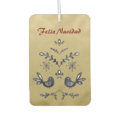 Feliz Navidad Christlich Verse Golden Autolufterfrischer (Vorderseite)